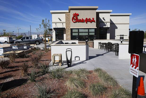 A view of a Chick-fil-A restaurant under construction at 9925 S. Eastern Avenue in Henderson Tuesday, Nov. 15, 2016.