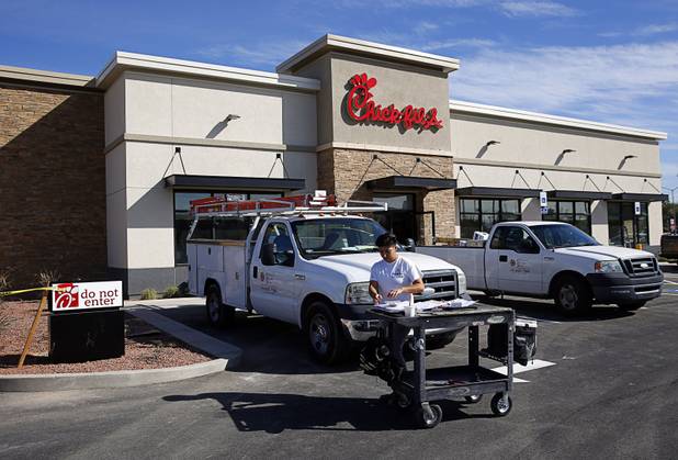 A view of a Chick-fil-A restaurant under construction at 9925 S. Eastern Avenue in Henderson Tuesday, Nov. 15, 2016.