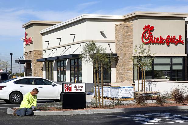 A view of a Chick-fil-A restaurant under construction at 9925 S. Eastern Avenue in Henderson Tuesday, Nov. 15, 2016.