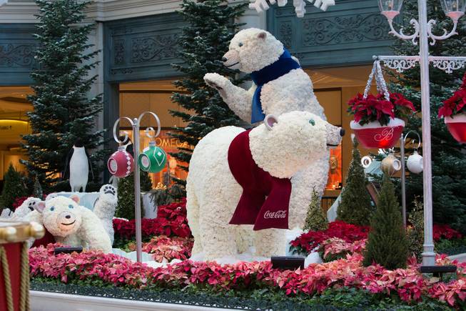 Plants have been transformed into polar bears and other whimsy at the Bellagio Conservatory.