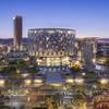 A rendering of Alon resort, a nearly 35-acre 1,100-room resort in development on the Strip across from the Wynn, is shown.