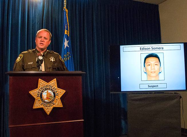 Clark County Undersheriff Kevin McMahill briefs the media on Thursday, Dec. 15, 2016, at Metro Police headquarters about an officer-involved shooting that occurred in a south valley neighborhood.