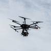 A drone takes flight during a groundbreaking ceremony held at Nevada State College for the HUVR or Henderson Unmanned Vehicle Range on Jan. 4, 2017.