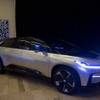 The Faraday Future FF91 concept car  is displayed before the North Las Vegas "State of the City" address at Aliante in North Las Vegas Thursday, Jan. 26, 2017.