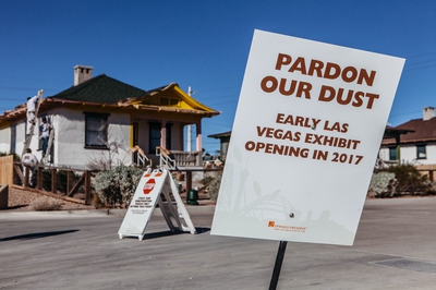 Progress continues on Boomtown 1905, a re-created historical streetscape, at Springs Preserve in Las Vegas, Nev. on Jan. 26, 2017. The attraction opens on Feb. 4, 2017 and tells the story of Las Vegas from 1905 to 1920.