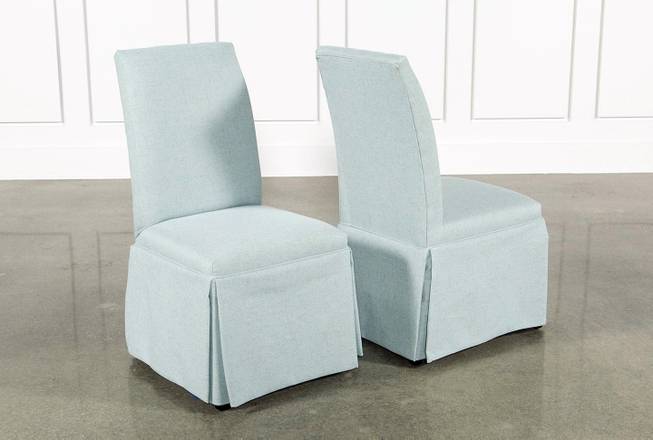 Garten Aqua Skirted Side Chair Set, $495