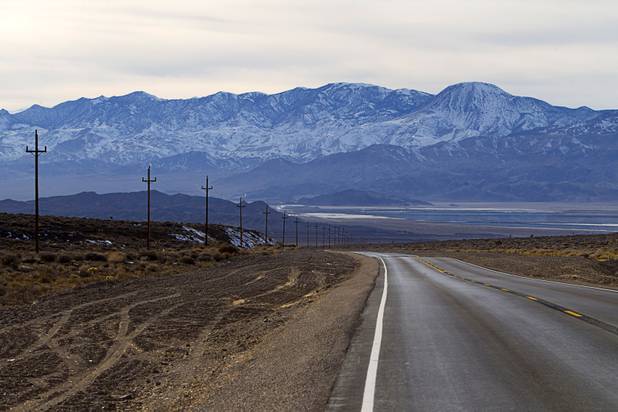 A view looking east toward the Clayton Vally from Silver Peak Road near Tonopah, Nev. Monday, Jan. 30, 2017.