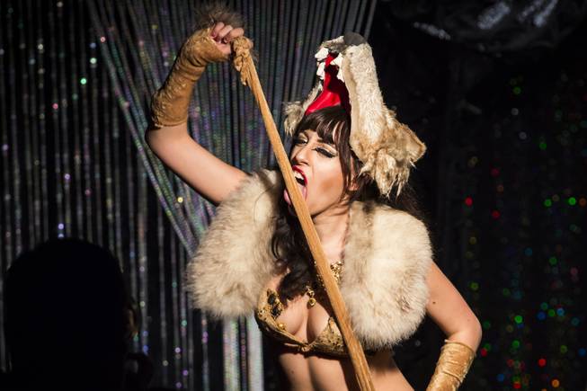 Kitschy Koo performs in Majestik Burlesque at the Royal Resort Hotel, Thursday, Jan. 26, 2017.