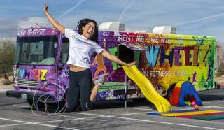 Karen Rangel is the owner of FITWHEELZ, a business that is committed to children's fitness, with her vehicle set up at Charlie Frias Park on Thursday, Feb. 2, 2017.