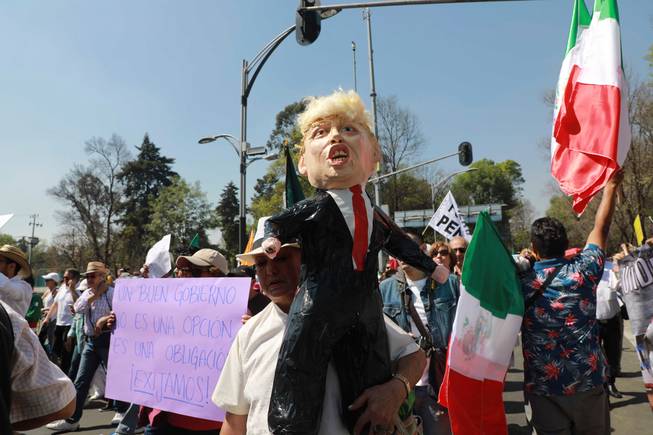Mexico march against Trump