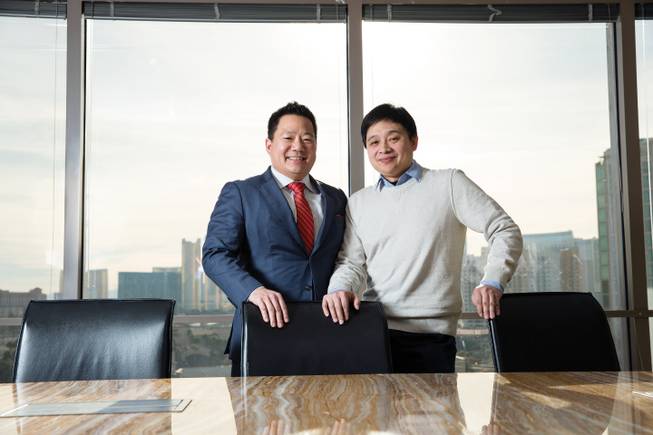 Remark Media CEO Kai-Shing Tao, left, and Chief Technology Officer Jason Wei