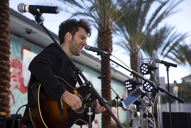 Will Champlin, known for his appearance on Season 5 of "The Voice," performs during a Rock 4 Freedom Rally at Hooters Casino Monday, Feb. 20, 2017. Proceeds from the concert benefited the Nevada ACLU. .