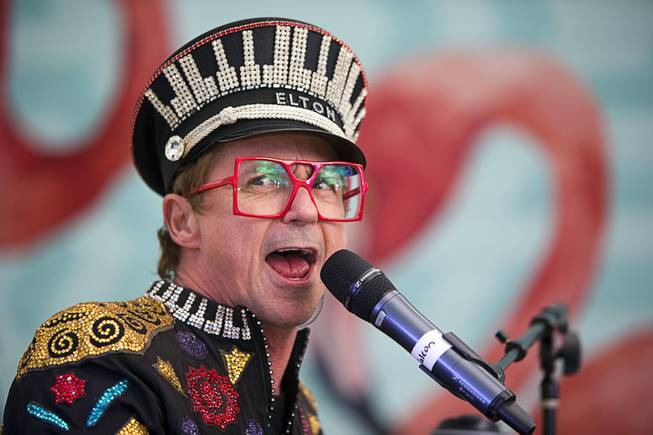 Elton John tribute artist Kenny Metcalf performs during a Rock 4 Freedom Rally at Hooters Casino Monday, Feb. 20, 2017. Proceeds from the concert benefited the Nevada ACLU. .