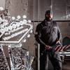 Marco Villarreal, the Vegas Iceman, carves a piece in his studio in Las Vegas, Nev. on Feb. 21, 2017. 