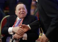 Sheldon Adelson was upbeat and feeling well when Las Vegas Sands Corp. executives visited him in Israel recently ...