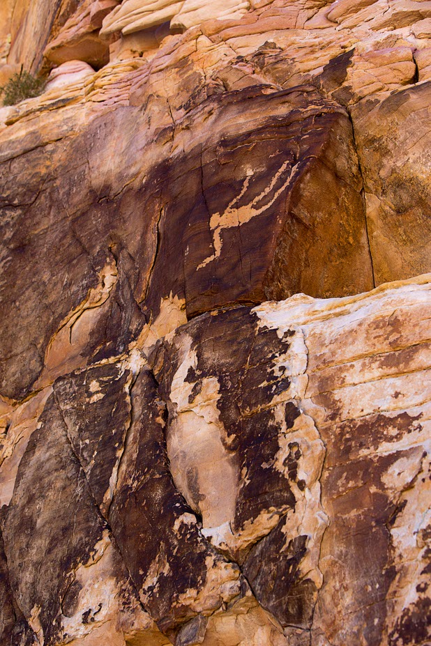 The "Falling Man" petroglyph is shown in Gold Butte National Monument Thursday, Feb. 23, 2017.