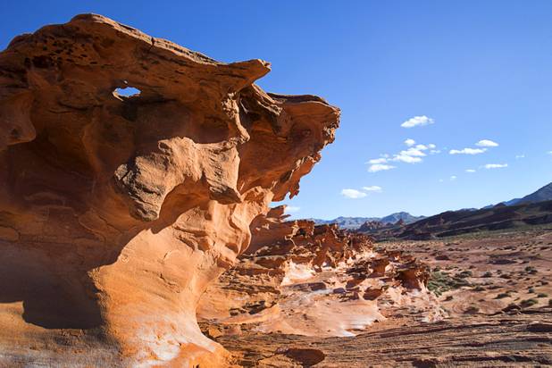 Rock formations are shown in the Little Finland area of Gold Butte National Monument Thursday, Feb. 23, 2017.