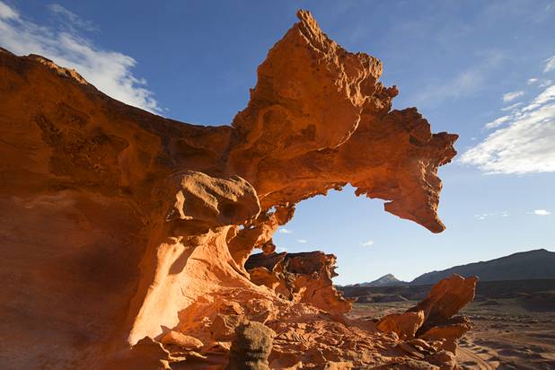 Rock formations are shown in the Little Finland area of Gold Butte National Monument Thursday, Feb. 23, 2017.
