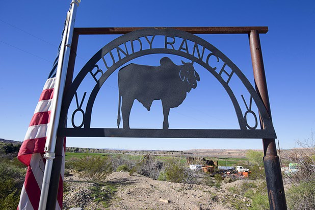 A sign is shown at the Bundy Ranch in Bunkerville Thursday, Feb. 23, 2017.