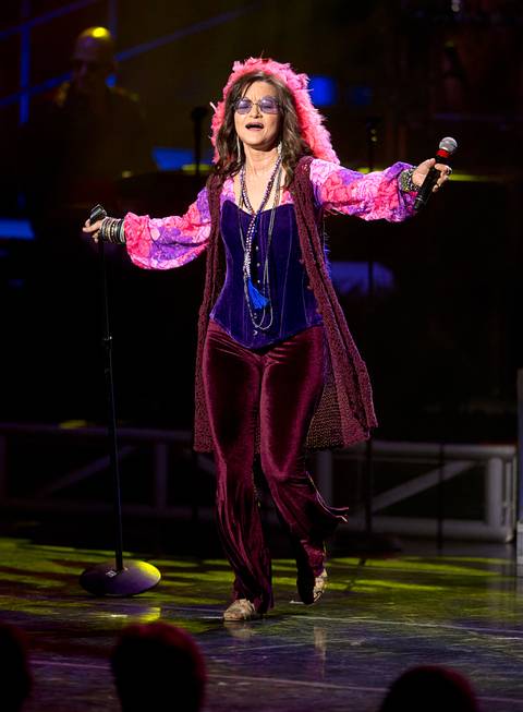 Michelle Rohl performs as Janis Joplin during a debut of ...
