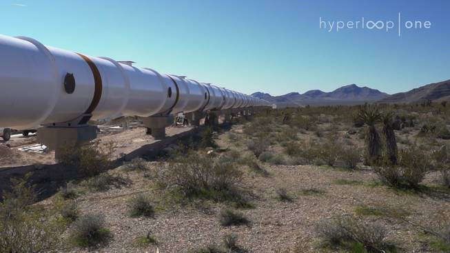 Hyperloop One released this image today of the world’s only full-scale Hyperloop test site, under construction at Apex in North Las Vegas.