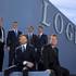 Owners of Logic Commercial Real Estate, 3900 S. Hualapai Way, pose on the top of their offices Wednesday, March 8, 2017. In front: Sean Margulis, left, and Jason Otter. Back row from left: Chris Richardson, Brendan Keating, Agus Alamsjah and Adam Malan. 