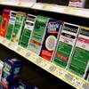 Cough syrup containing a nonregulated ingredient, dextromethorphan, is on display on a store shelf at an Edmond, Okla., pharmacy as seen Thursday, May 18, 2006. A Nevada legislator has a plan to stop minors from accessing the product. 