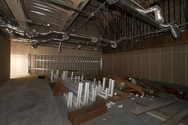 A classroom is shown under construction during a tour of Hospitality Hall, a new facility at UNLV, Tuesday, April 4, 2017.