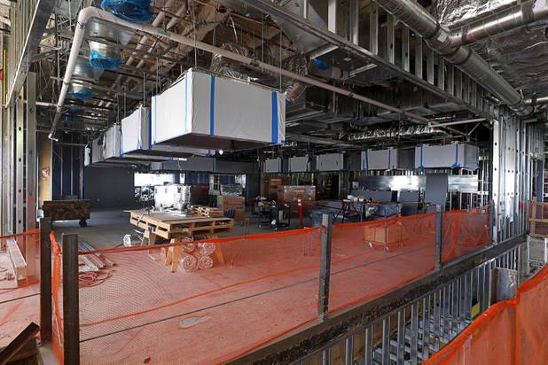 An open kitchen lab is shown under construction during a tour of Hospitality Hall, a new facility at UNLV, Tuesday, April 4, 2017.