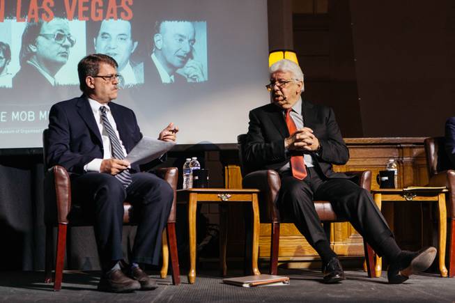 Bob Stoldal speaks during a panel discussion called The Media and The Mob held at the Mob Museum on April 4, 2017.