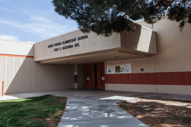 The exterior of Doris French Elementary School in Las Vegas, Nev. on April 5, 2017.