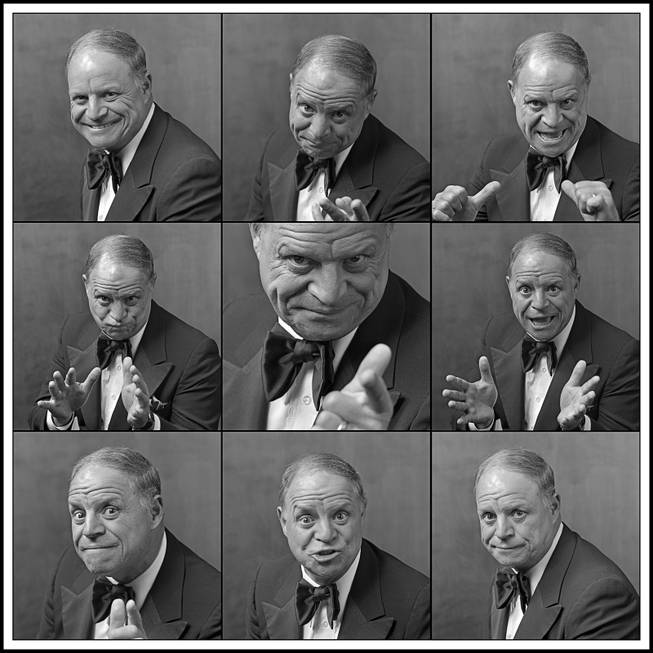 Comedian Don Rickles is shown in multiple poses during a ...