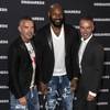 World-renowned designers Dan and Dean Caten flank Tyson Beckford to host a private cocktail party to celebrate the recent opening of DSQUARED2s new flagship location at The Shops at Crystals on Thursday, April 6, 2017.