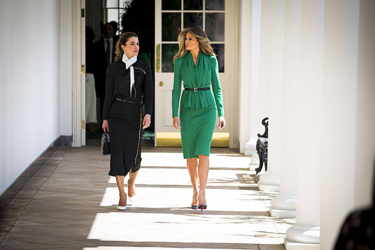 Melania Trump Meets Queen Rania As White House Grapples With Crises Las Vegas Sun News