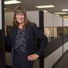 Mary Thompson, president of Capstone Brokerage, poses in the company offices Thursday April 13, 2017. 