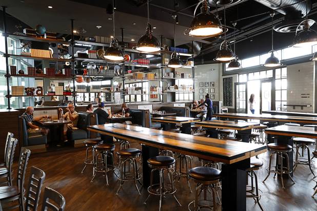 A view of a dining area at Public School 702 in Downtown Summerlin Monday, April 17, 2017.