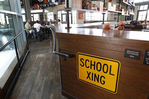 A view of a dining area at Public School 702 in Downtown Summerlin Monday, April 17, 2017.