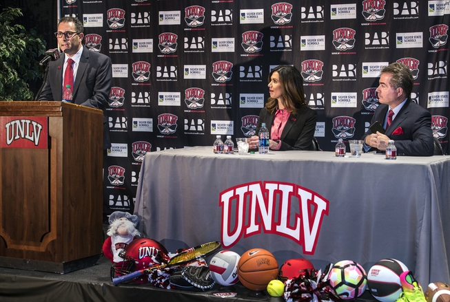 Andy Grossman with UNLV Athletics introduces new athletic director Desiree ...