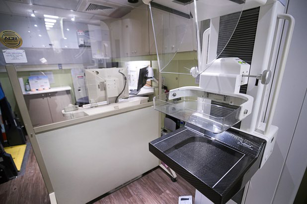 A view of the mammography system in the Nevada Health Centers Mammovan Wednesday, April 19, 2017.
