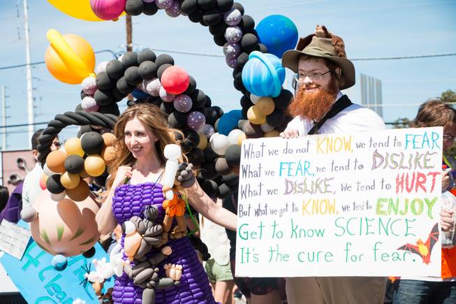 Las Vegas' March for Science, which coincided with Earth Day, drew hundreds to an April 22 rally in the Arts District. 