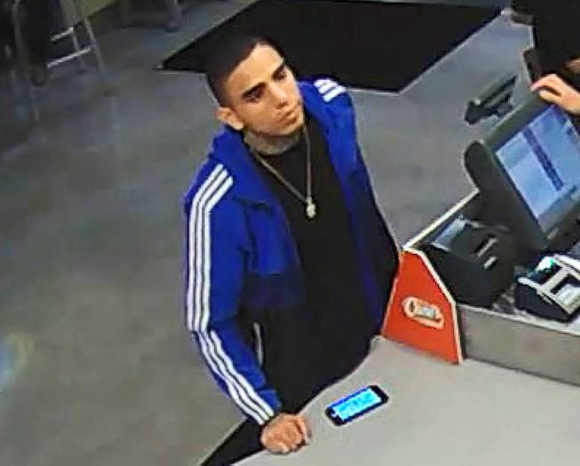 This man is wanted in a robbery at Raising Cane's in March near Flamingo Road and Maryland Parkway. 