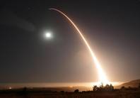 In this image taken with a slow shutter speed and provided by the U.S. Air Force, an unarmed Minuteman 3 intercontinental ballistic missile launches during an operational test just after midnight, Wednesday, May 3, 2017, at Vandenberg Air Force Base, Calif. The U.S. has about 450 of the missiles and they are routinely tested. But the latest tests come amid rising tensions with North Korea, which has tested its own nuclear missiles — including some designed to reach the United States.