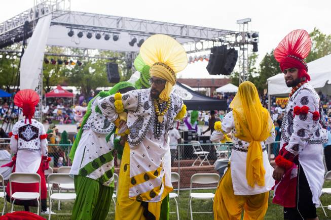 Dance Competitors prepare backstage during the 14th annual Vaisakhi Mela (Indian Food and Cultural Religious Festival) at the Government Center in Las Vegas, NV, Saturday, May 6, 2017.
