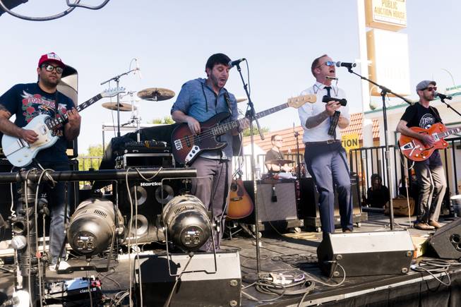 Dogyear performs during the annual Dillinger Block Party in Boulder City, NV, Saturday 13, 2017.