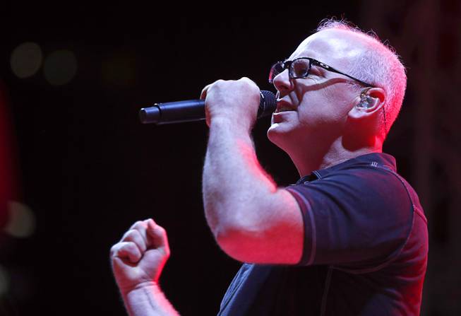 Bad Religion lead vocalist Greg Graffin performs during the Punk Rock Bowling and Music Festival at the Downtown Events Center Sunday, May 28, 2017.