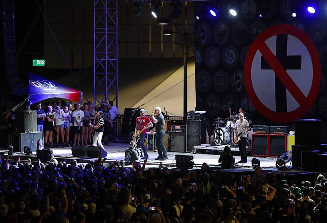 Bad Religion performs during the Punk Rock Bowling and Music Festival at the Downtown Events Center Sunday, May 28, 2017.