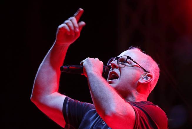 Bad Religion lead vocalist Greg Graffin performs during the Punk Rock Bowling and Music Festival at the Downtown Events Center Sunday, May 28, 2017.