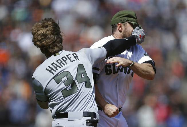 Harper brawl vs. Giants