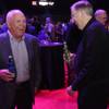 Golf teaching legend Butch Harmon has a laugh with sportscaster Brent Musburger during the induction ceremony for the Southern Nevada Sports Hall of Fame Friday, June 2, 2017, at the Orleans Arena in Las Vegas