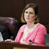 State Sen. Becky Harris, R-Las Vegas, listens to testimony during a Senate Judiciary Committee hearing in Carson City on Friday, June 2, 2017.